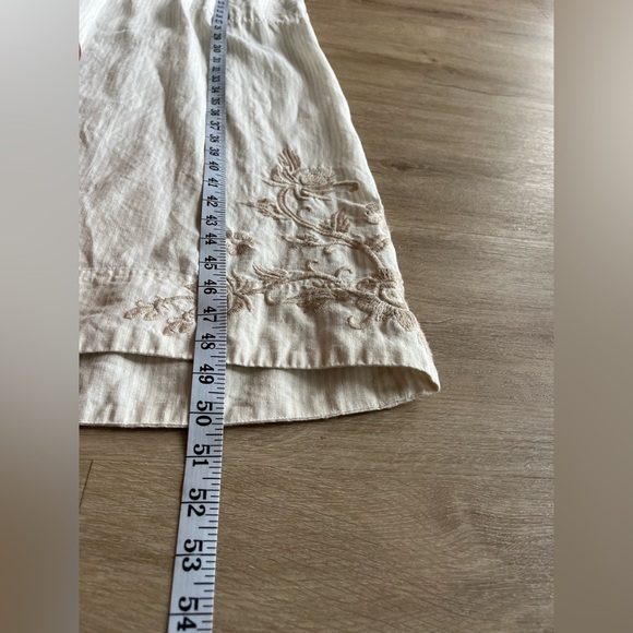 JOHNNY WAS Embroidered LINEN TANK DRESS SZ L - Picture 8 of 12